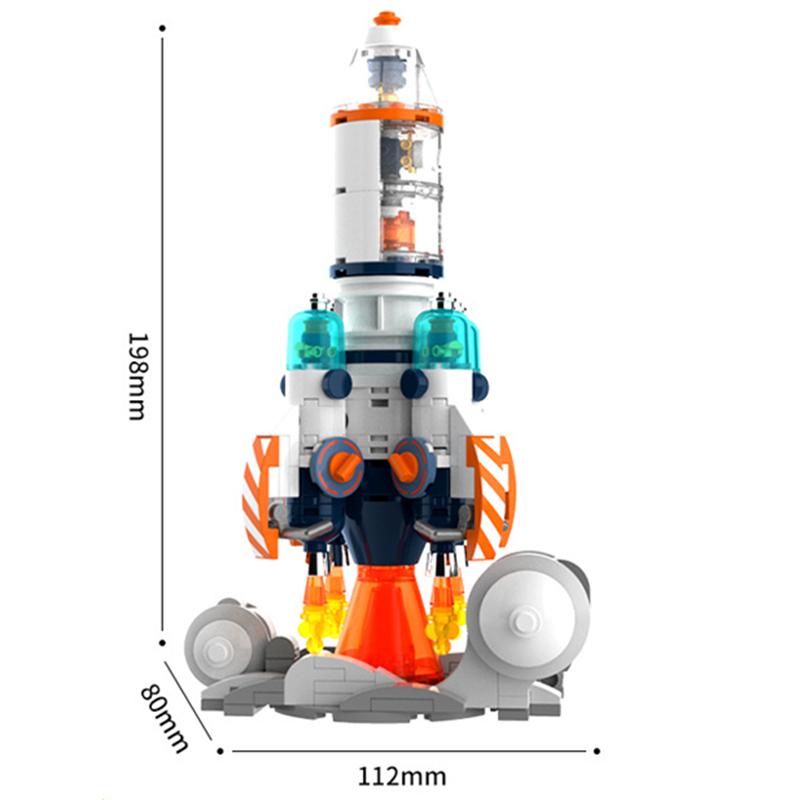 2025 MOC Aerospaces Astronaut Rocket V Launch Space Station Spacecrafts City Building Blocks Classic Model Bricks Kits Ideas