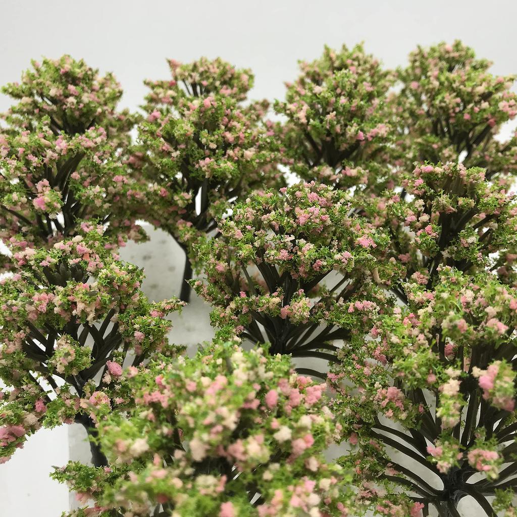 Green Cherry Palm Pine Forest N Architectural Tree Cherry 8 Pieces [DauStage] Blossom, Bamboo, Trees, Willow, Model, Gauge, Diorama, Railway,