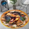 Dinosaurs Circular Rug - Office Decorative Carpet For Living Room Bedroom Door Mat Floor Rug Computer Chair Area Rug
