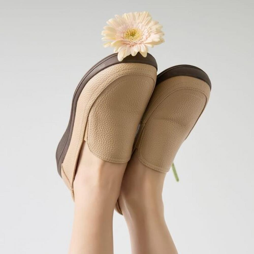 Jisyu Leather Record Lightweight Basic Slip On 4cm