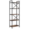 Bookshelf Smoked Oak 56 X 34 X 171 Cm Particleboard