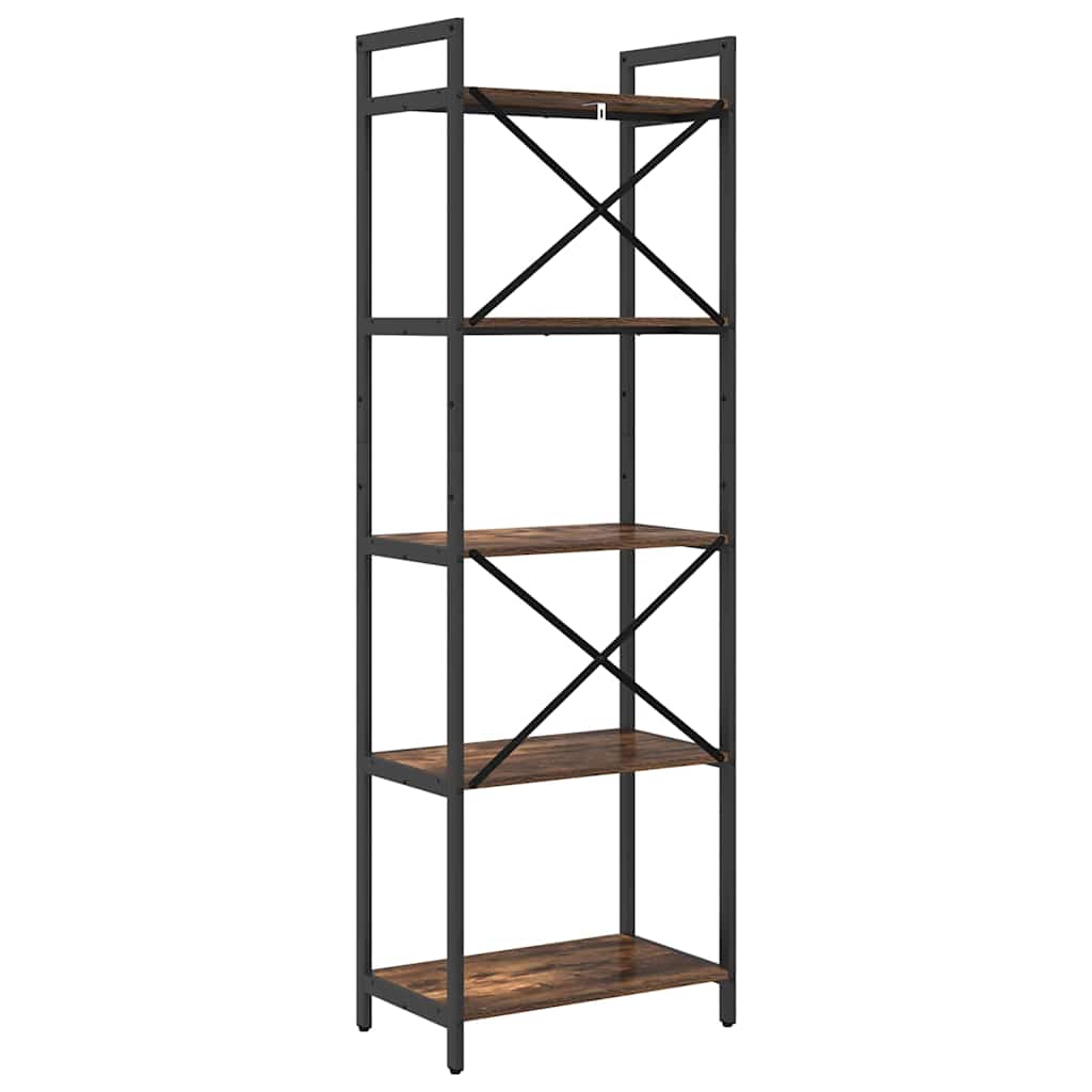 Bookshelf Smoked Oak 56 X 34 X 171 Cm Particleboard