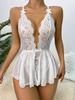Sexy Lingerie Open Bodysuit Underwear For Women Lace Perspective Sex Costumes Erotic Lingerie Corsets Bra and Panty Set