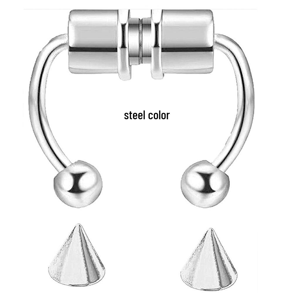 Magnetic Titanium Steel Fake Horseshoe Nose Ring - Non-Piercing Jewelry