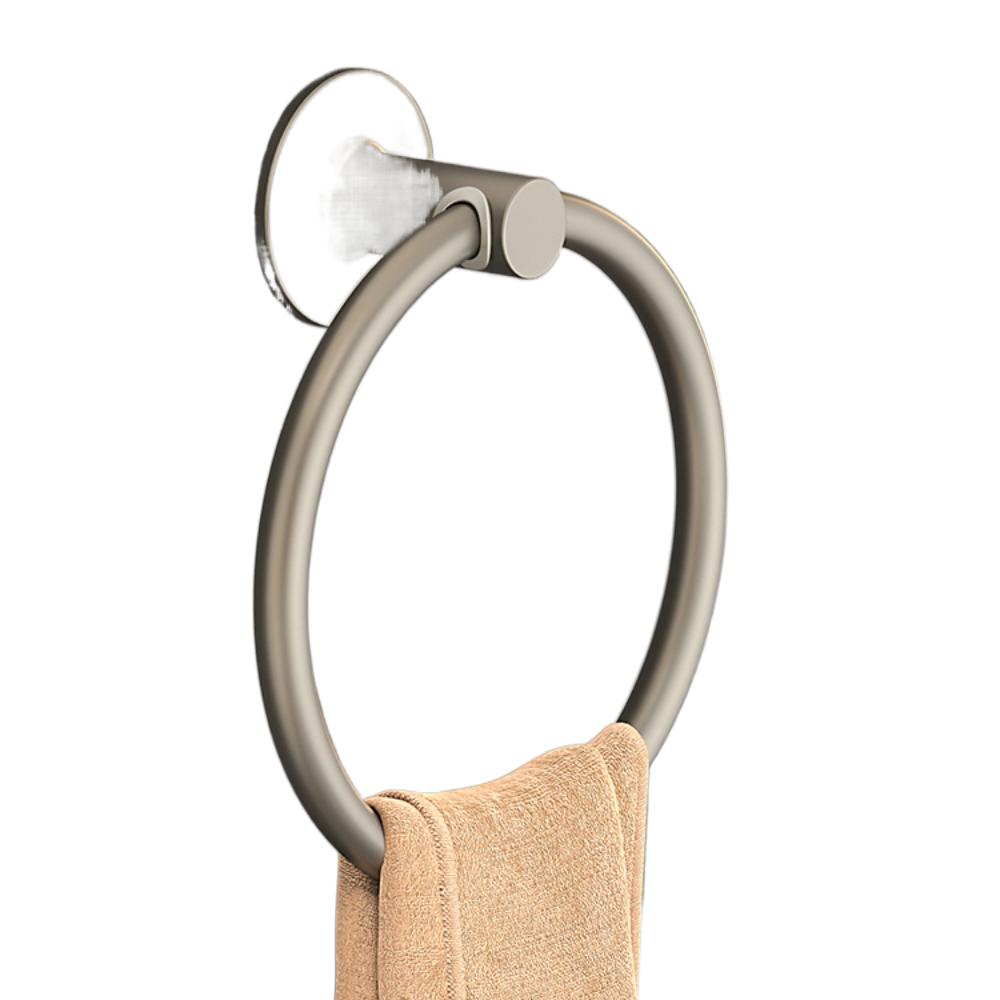 Save Space Towel Ring Hangers Wall Mounted Hand Towel Ring Modern Punch Free Towel Ring  Bathroom