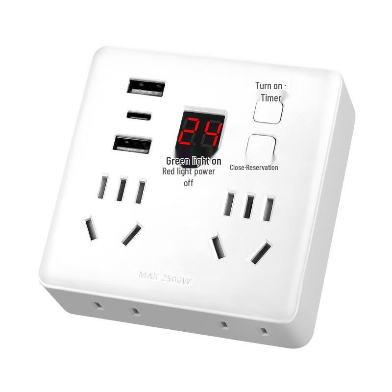 Multi-Function 86-Type Wall Socket Converter with USB Fast Charger