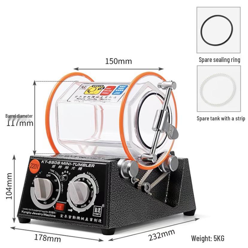 Jintai Gold & Silver Jewelry Polishing and Cleaning Machine for Silverware, Coins, and Walnut Sanding