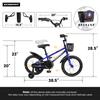 Kids Bike 14 Inch for Boys & Girls with Training Wheels, Freestyle Kids' Bicycle with Bell,Basket and Fender.