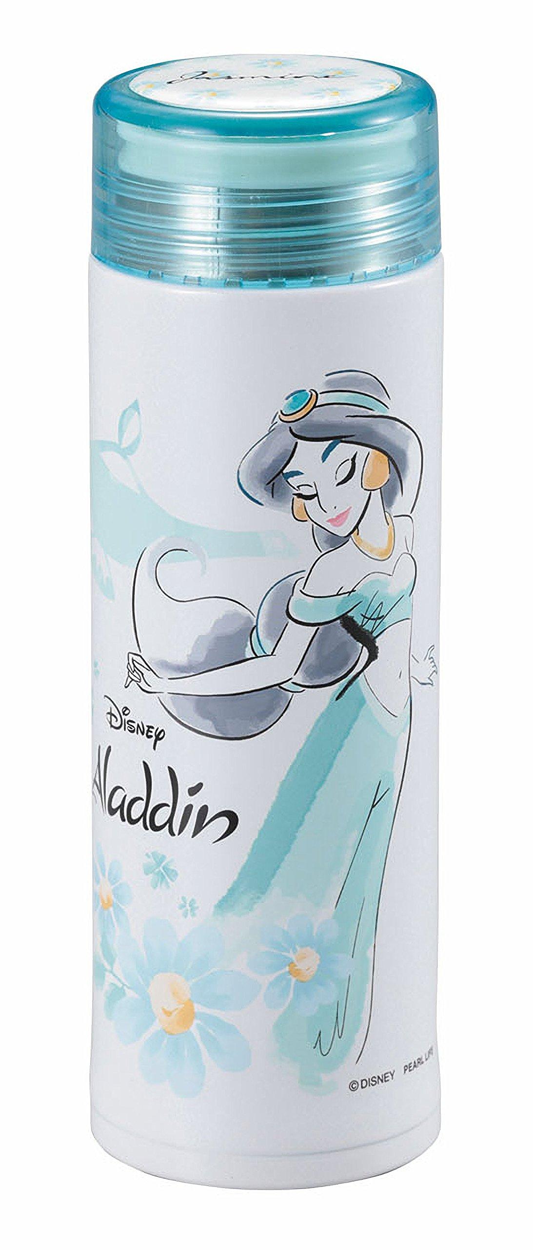 

Pearl Metal Disney Water Bottle 300ml Direct Drink Lightweight Slim Personal Bottle with Ice Stopper Vacuum Insulated Aladdin/Floral