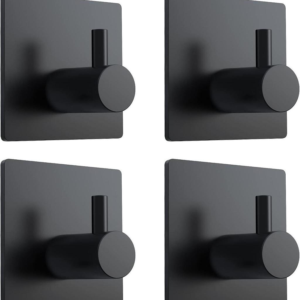 Self-Adhesive Stainless Steel Multi-Purpose Hook for Clothes, Hats, Towels - No-Drill Installation for Kitchen, Bathroom, Balcony