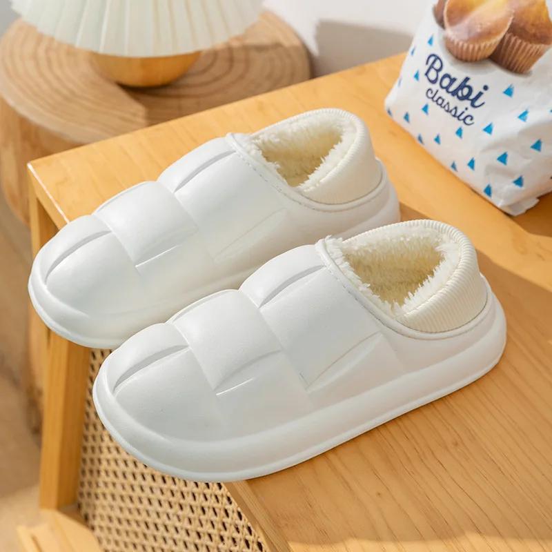 Fashion Autumn and winter waterproof cotton slippers, household slippers, household cotton indoor postpartum shoes, plush
