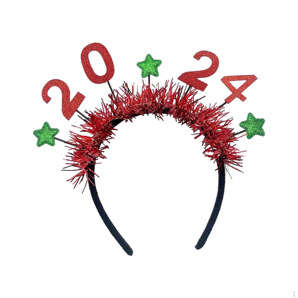 Happy Year Headband Hair Hoop Decor Accessory Headwear Headdress for Party Favors