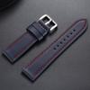 18mm 20mm 22mm 24mm Stitching Sports Watch Band Brown Genuine Leather Watch Strap Men's Steel Clasp Bracelet Universal Wristband