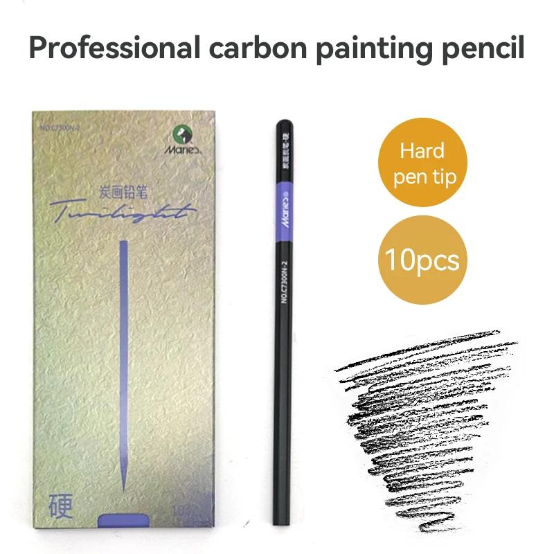 Professional Charcoal Pencils Set for Drawing Sketching Shading Blending 10/12pcs Artists Wooden EX-Soft Medium Hard Pencils