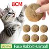 5/6/10 Stück 8cm Kunst-Kaninchenfell Katzen Spielzeug Lustige Interaktive Geschenke Kunstfell Katzenbälle Spielzeug für Haustiere Indoor Training Übung Spielen