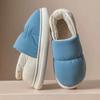 Down Cotton Slippers Autumn and Winter Bag Heel Non-slip Indoor Home Home Thickened Warm Couple Cotton Shoes