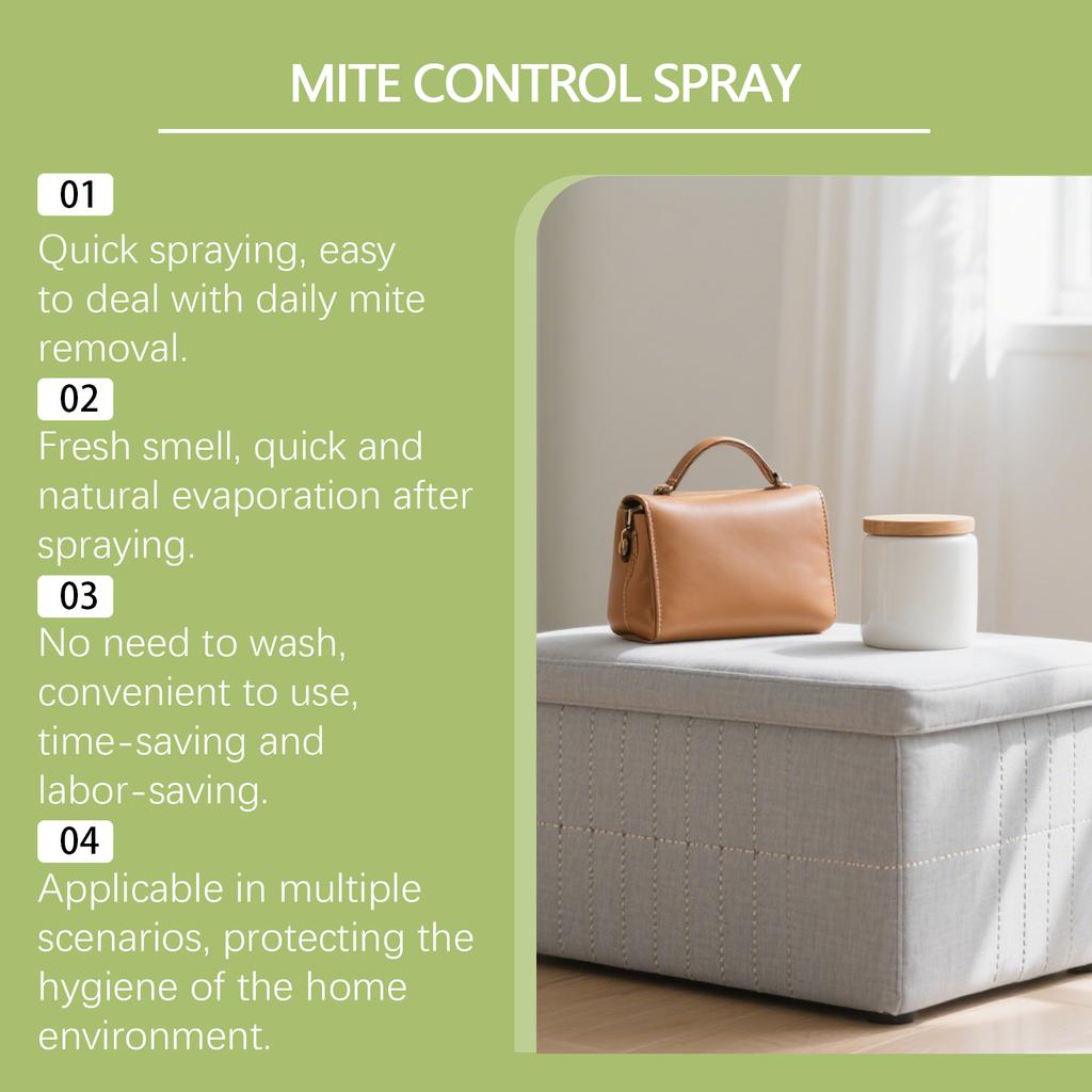 Multi-scenario Mite-removing Spray For Bedroom Sofa And Bedding Care. Quick Evaporation Without Leaving,120ML