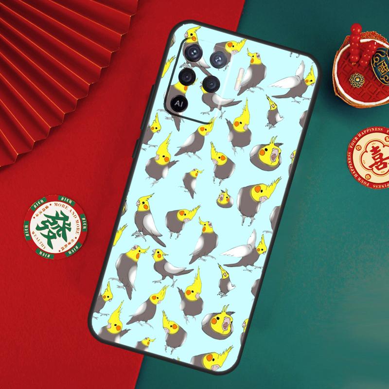 Cartoon Cockatiel Collage Case For Oppo A15 A17 A57 A6 A5 Pro A54 A74 A94 A16 A76 A96 A40 A60 A80 A18 A38 A58 A78 A98