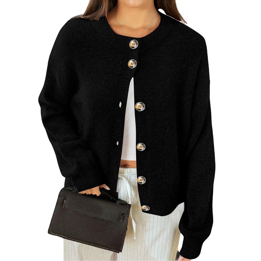 Women's Cardigan Sweaters Lightweight R-Neck Long Sleeve Outfits Fall Fashion Clothing