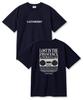 Leijimeli Lost Frequency 20-Count Cotton Oversized Short Sleeve T-Shirt Navy