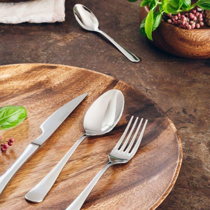 Set di Posate - Monix - Acciaio Inossidabile - 24 Pezzi - Lavabile in Lavastoviglie - Finitura Lucida