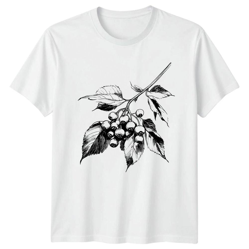 Berries Botanical Nature Unisexs Unisexs TShirt Graphic Unisex Tee Sketch Art S