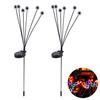 2Pcs LED Solar Scary Eyeball Swaying Lights Realistic 3D Design