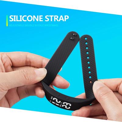 LED Dijital Akıllı Bileklik Su Geçirmez Akıllı Saat Titreşimli Çalar Saat Hatırlatıcılı Akıllı Bileklik