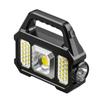 30W NEW USB Rechargeable Super Bright Solar LED Camping Flashlight With COB Work Lights Handheld Solar Powered Lanterns Searchlight