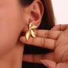 Xia Ling High-End Stainless Steel Leaf Stud Earrings for Women