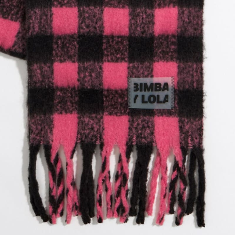 BIMBA Y LOLA [23FW] BIMBA Y LOLA Pink Check Muffler B236AII017PKF