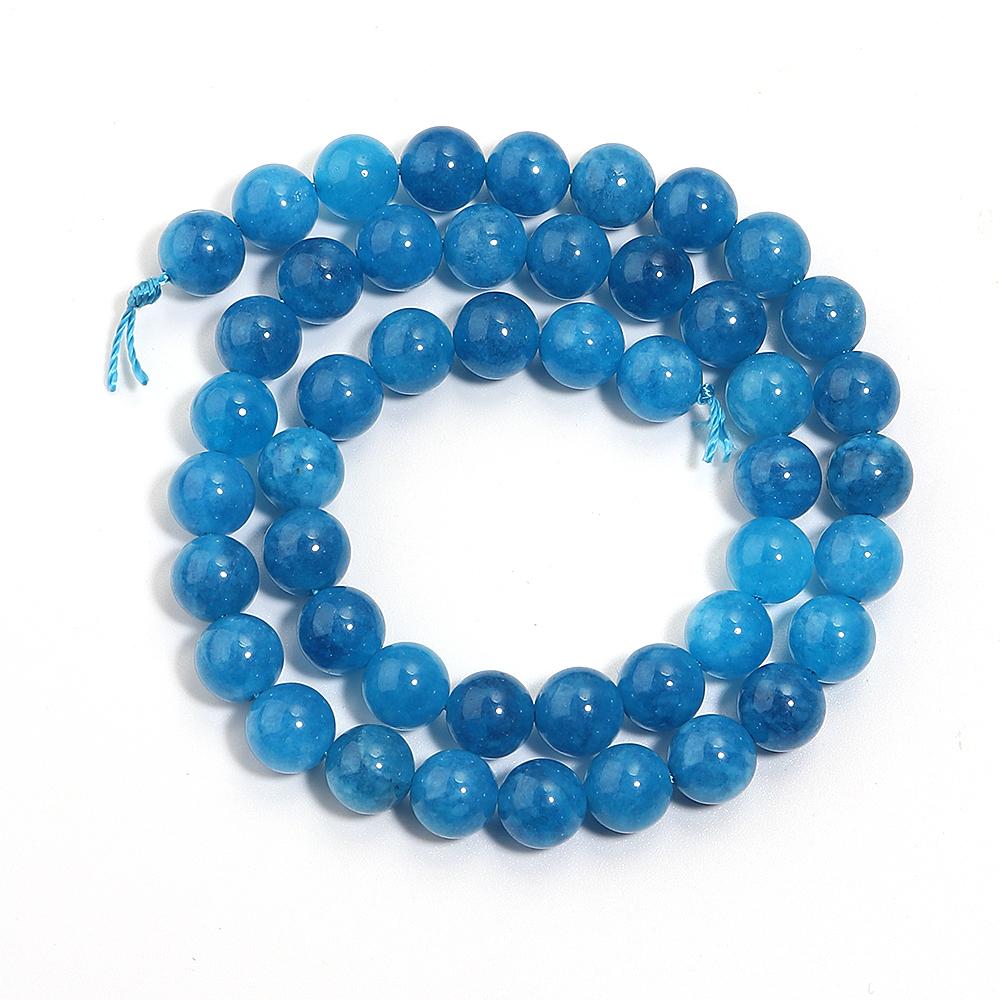 6 8 10mm Natural Apatite Stone Beads Blue Round Loose Spacer Beads For Jewelry Making DIY Crafts Bracelets Necklace Accessories