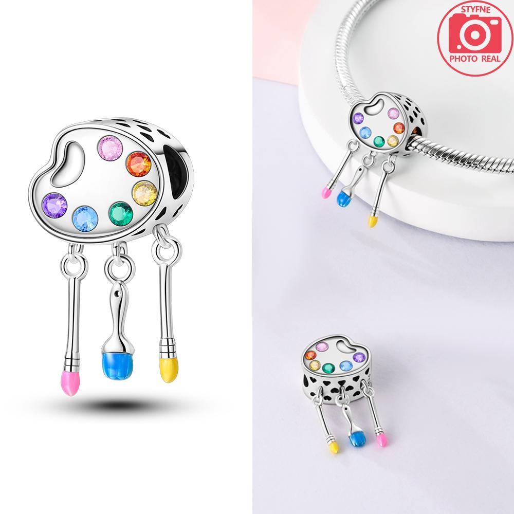 Charms Copper Original Colorful Seesaw Perfume Bottle Carousel Life Pendant Beads Fit Bracelet Women Jewelry Diy Gift