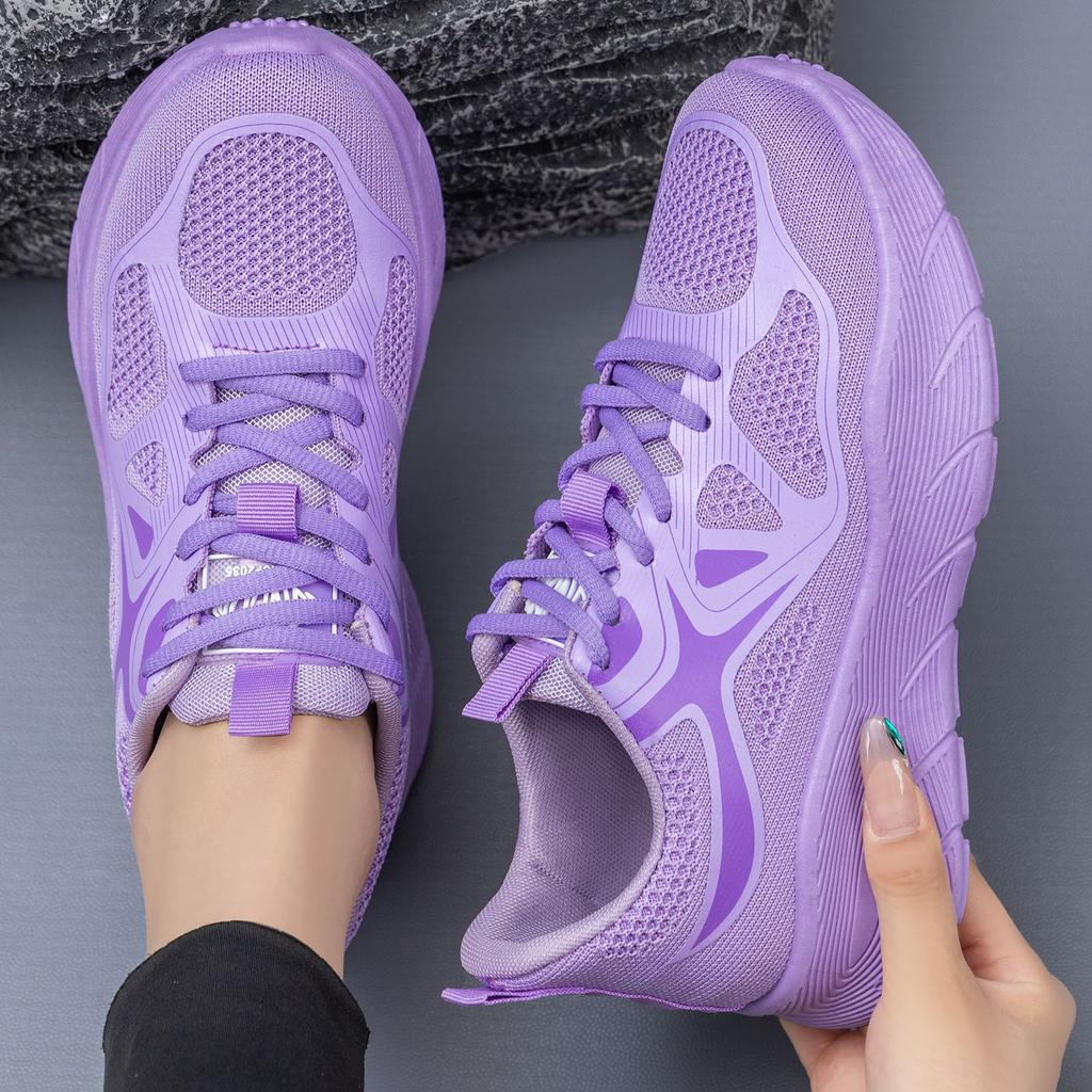 Shoes Women's New Sports Shoes Flying Woven Mesh Shoes Shallow Mouth Lightweight Casual Shoes Comfortable Women's Shoes Versatile Fashion Single Shoes