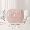 Large Capacity Flip Up Coin Purse Multifunctional Zipper Closure Lipstick Bag Square Shape Soft Material Makeup Bag