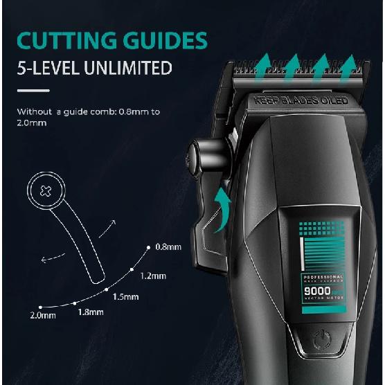 VGR Hair Clipper Adjustable Hair Trimmer Cordless Hair Cutting Machine Vector Motor 11000 RPM Barber Combo Clipper for Men V-875