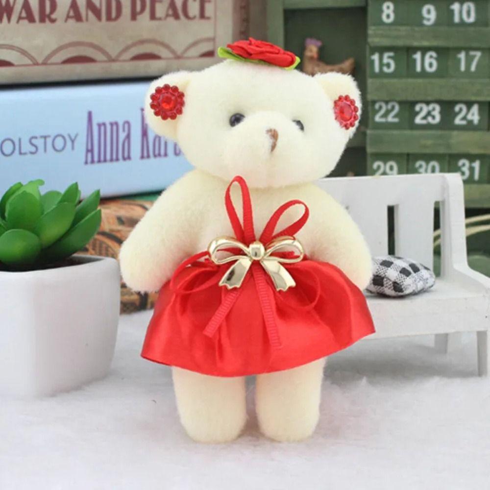 10pcs/set Plush Doll Mini Bear Flower Bouquet Plush Animal Bear Plush Toys  Valentine's Day