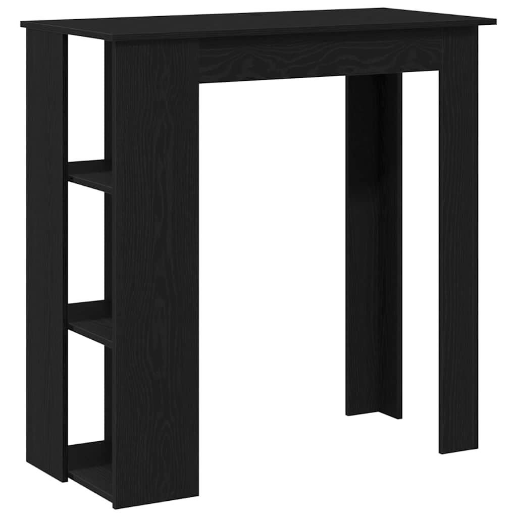 Wall Mounted Bar Table Black Oak Effect 102 X 50 X 103.5 Cm Engineered Wood