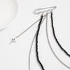 Punk Hip-hop Star Chain Multi-layer Personalized Tassel Double Needle Brooch Men's and Women's Set Brooch Jewelry