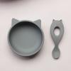 Silicone Bib Bowl Spoon Waterproof Infant Bibs Fashionable Baby Newborn Feeding Eating Supplies Toddle Adjustable Saliva