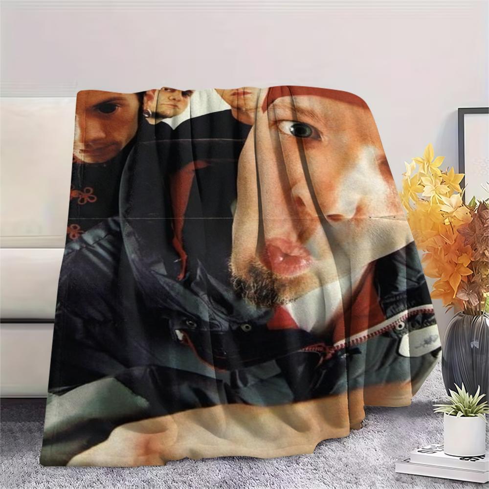 1PC Limp Bizkit Print Flannel Blanket, High quality Comfortable for All Seasons, Home Decor, Warmth and Comfort, Perfect for Christmas Gifts