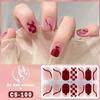 New type of bake-free gel nail polish film, full sticker, plaid spring and summer flower nail art film, nail film, waterproof paper patch