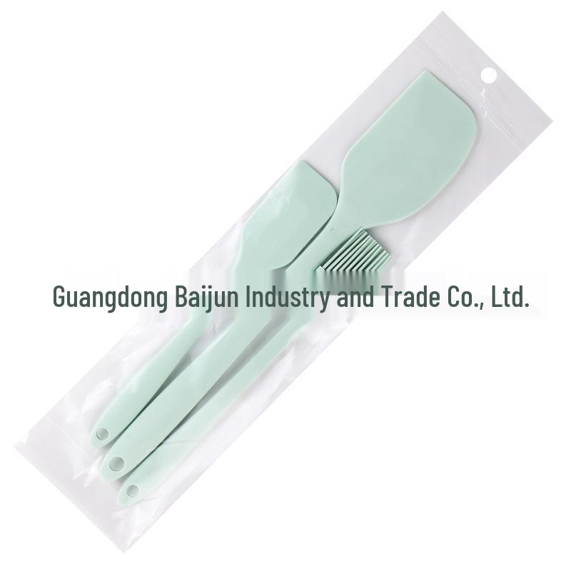 Food-Grade Heat-Resistant Oil Brush and Spatula Set, 3 Pieces for Baking.