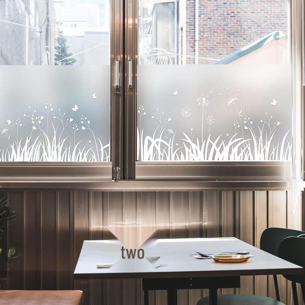 European Dandelion Print Translucent Shower Privacy Film