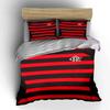 Red and Black Stripes. Bedding Sets Duvet Cover Sets Duvet Covers Pillowcases(1 * Duvet Cover 2 * Pillowcases Without Duvet Insert)