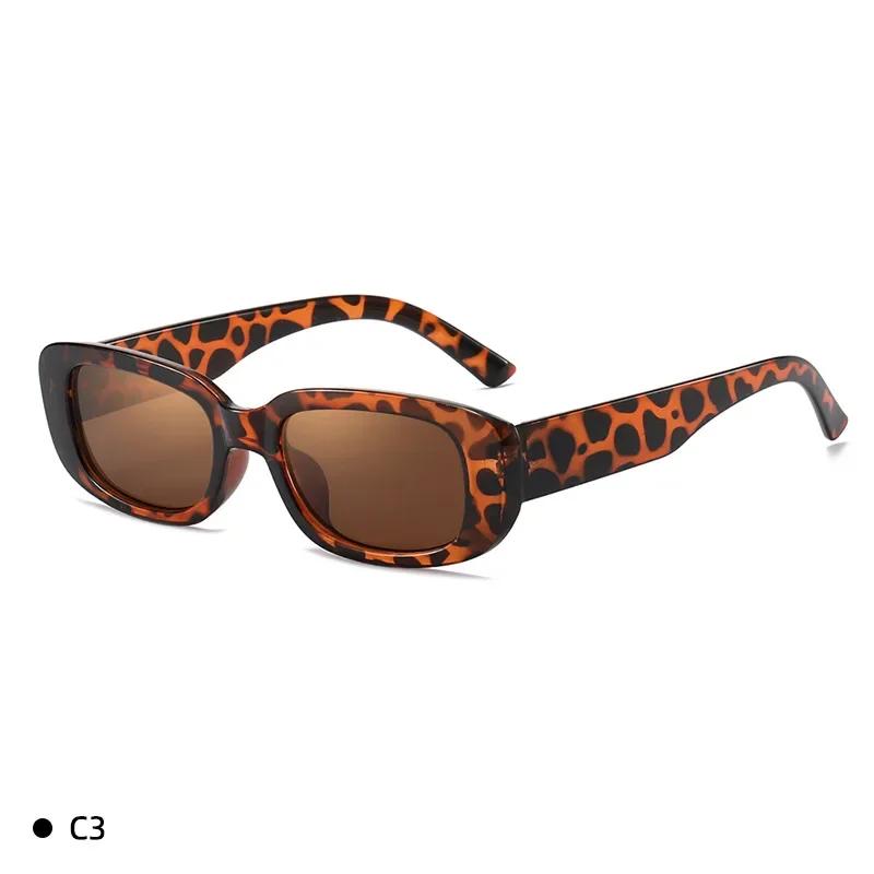 New Vintage Oval Sunglasses Woman Luxury Brand Small Rectangle Sun Glasses Female Small Ellipse Eyewear Uv400