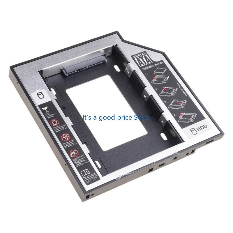 

9,5 мм 12,7 мм Алюминиевый адаптер-кадди для HDD/SSD для оптического отсека ноутбуков с улучшенной скоростью передачи данных