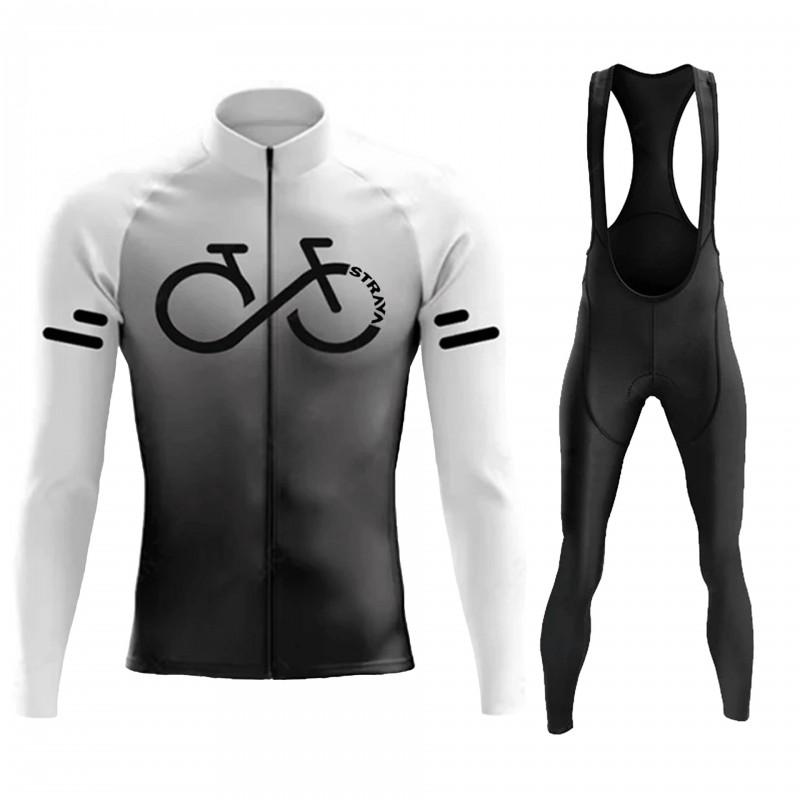 Unisex Long Sleeve Cycling Jersey Set Mountain Road Bikes Quick-Dry Performance Apparel