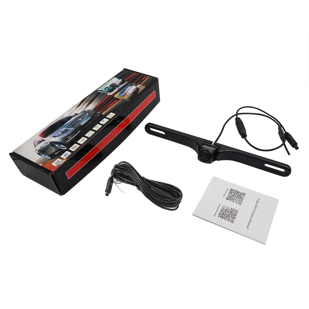 

Автомобильный номерной знак 5Gwifi камера заднего вида HD Wifi беспроводная камера ночного видения водонепроницаемая 170 градусов парковочная камера заднего вида 12V чёрный