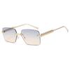 Fashion Retro Square Sunglasses Women Luxury Designer Vintage Style Chic Frameless Metal Small Rectangle Eyewear Trendy
